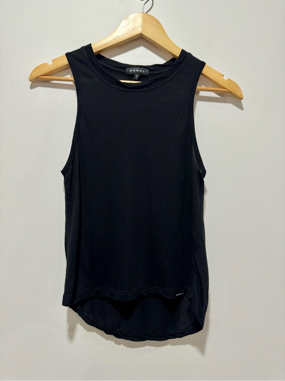 Koral Aerate Netz Black High Neck Racerback Active Athletic Tank Top Size S